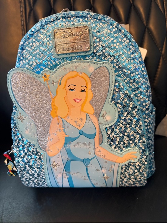 Loungefly Handbags - Loungefly Disney Pinocchio's Blue Fairy Sequin Light-Up Cosplay Mini Backpack
